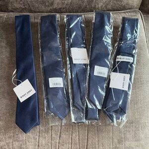 Birdy Grey Simon Navy Blue Matte Neck Tie